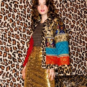 New Alice + Olivia Glennie Patchwork Jacket Size L